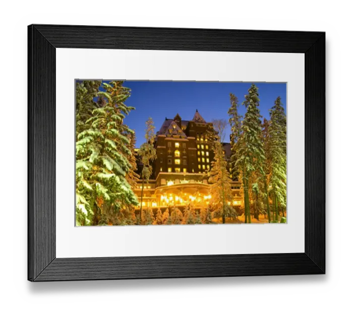 Framed Print : Canada, Banff, Banff Springs Hotel in evening light Framed Print : Canada, Banff, Banff Springs Hotel in evening light