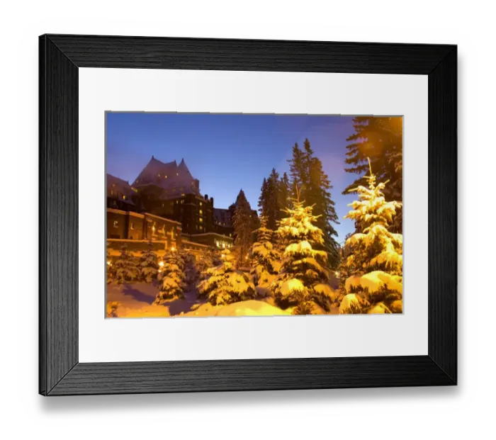 Framed Print : Canada, Banff, Banff Springs Hotel in evening light