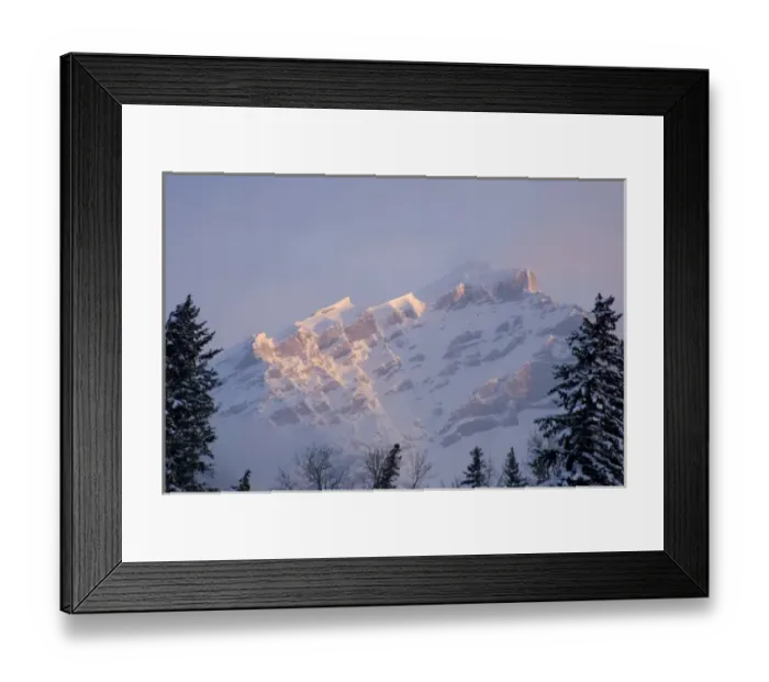 Framed Print : Canada, Banff, View of Mt. Norquay in Winter