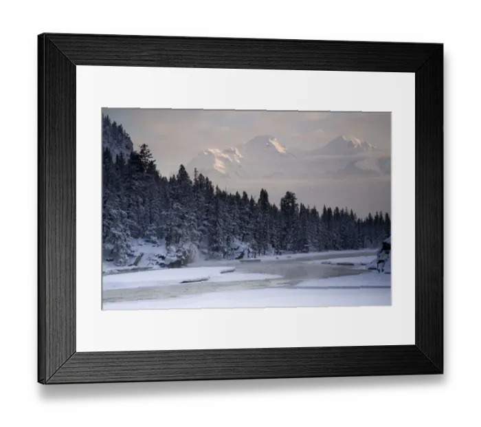 Framed Print : Canada, Banff, Bow River in winter