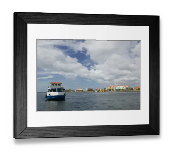 Framed Print : ABC Islands - CURACAO - Willemstad: Otrobanda - Punda Ferry on Sint Annabaai