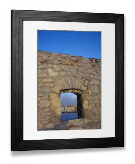 Framed Print : 01. Caribbean, Curacao, Willemstad. Penha Building from Riffort Framed Print : 01. Caribbean, Curacao, Willemstad. Penha Building from Riffort