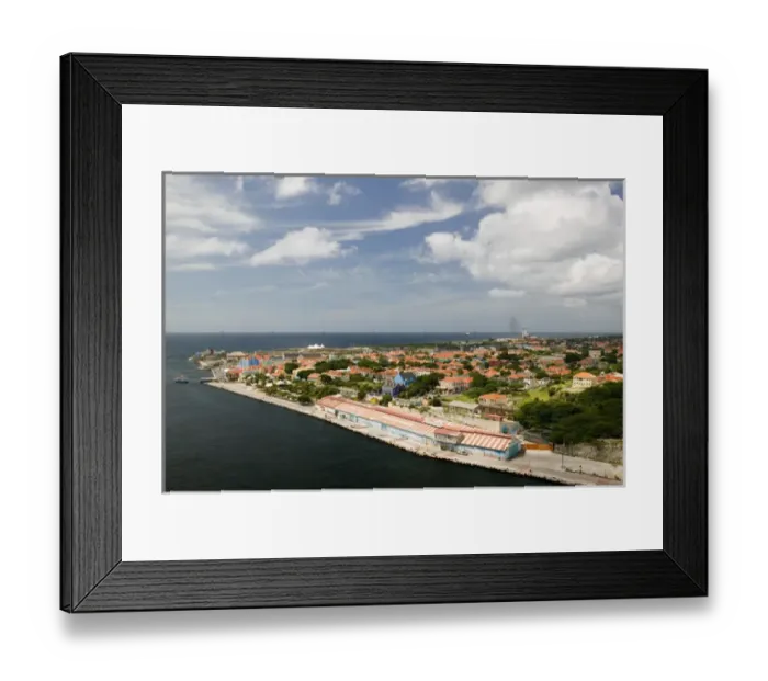 Framed Print : ABC Islands - CURACAO - Willemstad: Aerial View of Otrobanda / Daytime Framed Print : ABC Islands - CURACAO - Willemstad: Aerial View of Otrobanda / Daytime