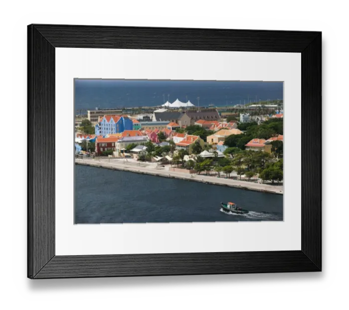 Framed Print : ABC Islands - CURACAO - Willemstad: Aerial View of Otrobanda / Daytime Framed Print : ABC Islands - CURACAO - Willemstad: Aerial View of Otrobanda / Daytime
