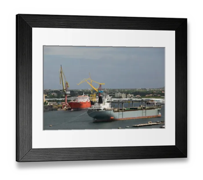 Framed Print : ABC Islands - CURACAO - Willemstad: Commerical Port on the Scottegat