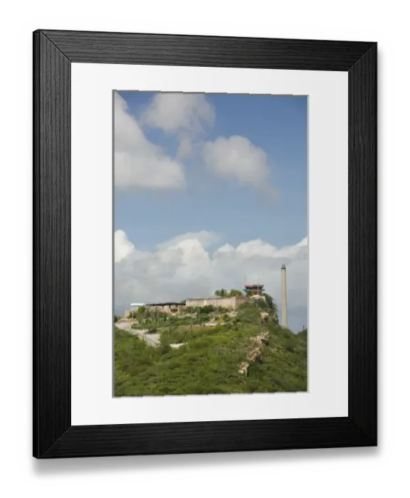 Framed Print : ABC Islands - CURACAO - Willemstad: Fort Nassau - Commercial Shipping Traffic Tower Framed Print : ABC Islands - CURACAO - Willemstad: Fort Nassau - Commercial Shipping Traffic Tower