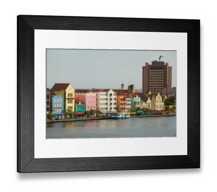 Framed Print : ABC Islands - CURACAO - Willemstad: Late afternoon High View of Punda Waterfront Framed Print : ABC Islands - CURACAO - Willemstad: Late afternoon High View of Punda Waterfront