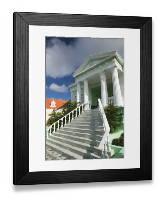 Framed Print : ABC Islands - CURACAO - Willemstad: Scharloo - Curacao Maritime Museum  /  Exterior