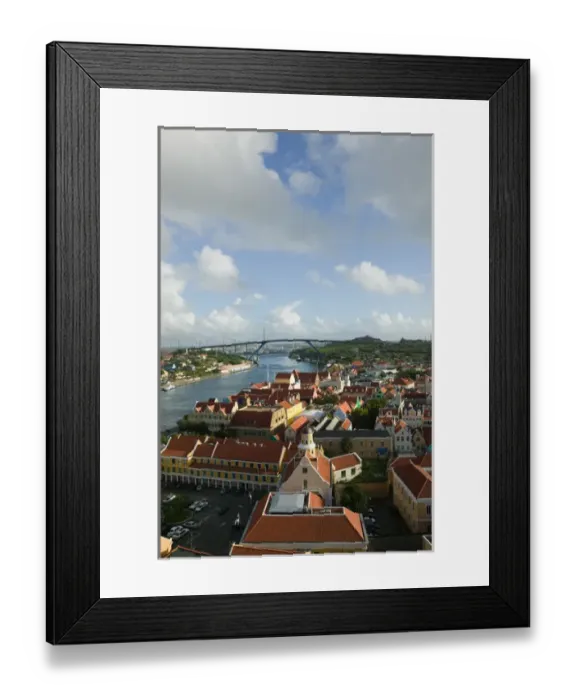 Framed Print : ABC Islands - CURACAO - Willemstad: Town Overview along Sint Anna Baai / Morning Framed Print : ABC Islands - CURACAO - Willemstad: Town Overview along Sint Anna Baai / Morning
