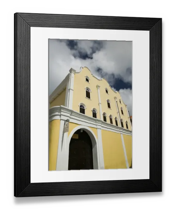 Framed Print : ABC Islands - CURACAO - Willemstad: Punda - Mikve Israel Emanuel Synagogue (b. 1651) Framed Print : ABC Islands - CURACAO - Willemstad: Punda - Mikve Israel Emanuel Synagogue (b. 1651)