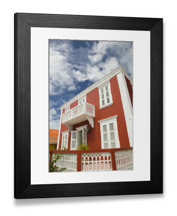 Framed Print : ABC Islands - CURACAO - Willemstad: Scharloo - Renovated Merchants Houses Framed Print : ABC Islands - CURACAO - Willemstad: Scharloo - Renovated Merchants Houses