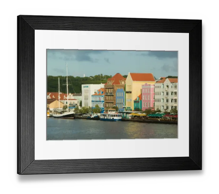Framed Print : ABC Islands - CURACAO - Willemstad: Punda - Waterfront Buildings / Late Afternoon Framed Print : ABC Islands - CURACAO - Willemstad: Punda - Waterfront Buildings / Late Afternoon
