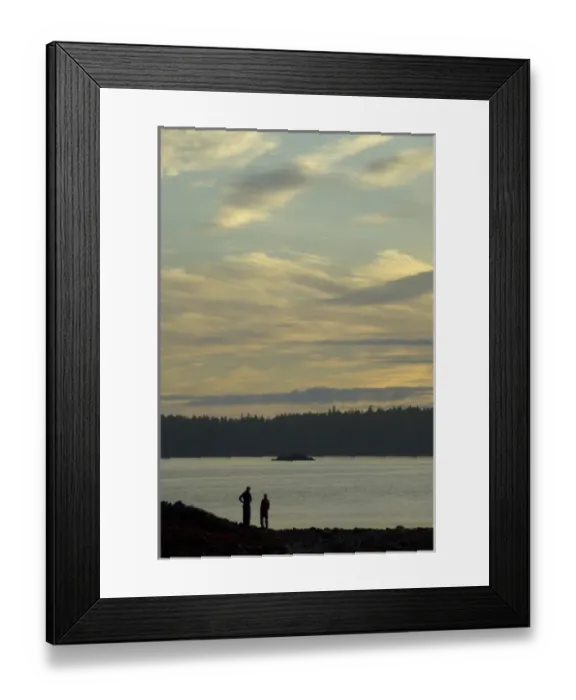 Framed Print : Couple on Beach in Late Afternoon on Keith Island, Broken Island Group, Pacific Rim Framed Print : Couple on Beach in Late Afternoon on Keith Island, Broken Island Group, Pacific Rim