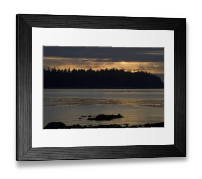 Framed Print : Sunset from Keith Island, Broken Island Group, Pacific Rim National Park Preserve Framed Print : Sunset from Keith Island, Broken Island Group, Pacific Rim National Park Preserve