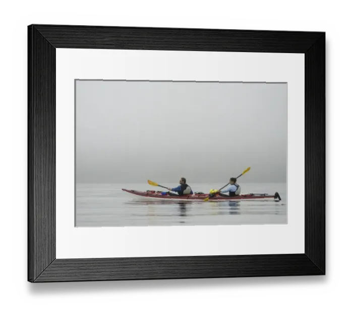Framed Print : Kayaking Through the Morning Fog to Benson Island, Broken Island Group, Pacific Rim Framed Print : Kayaking Through the Morning Fog to Benson Island, Broken Island Group, Pacific Rim