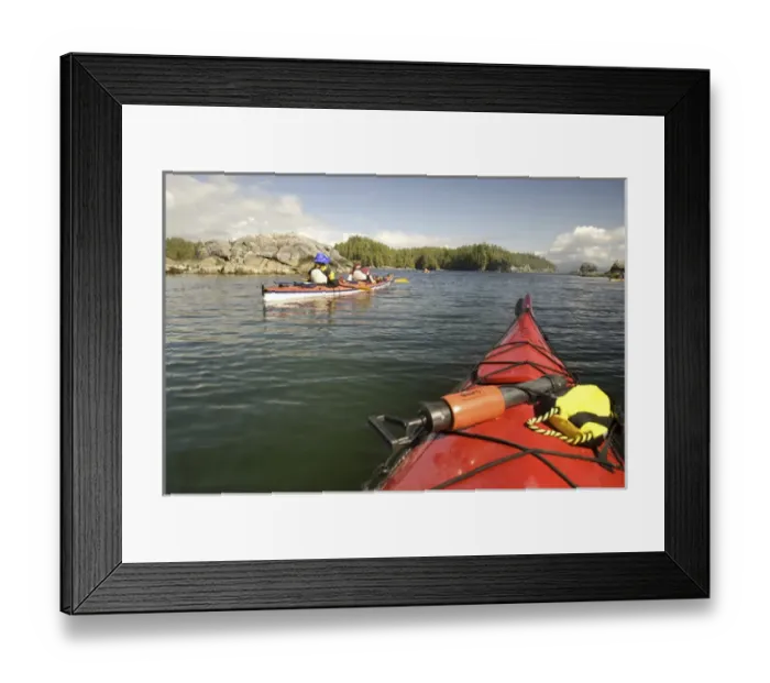 Framed Print : Paddling On, Broken Island Group, Pacific Rim National Park Preserve, British Columbia