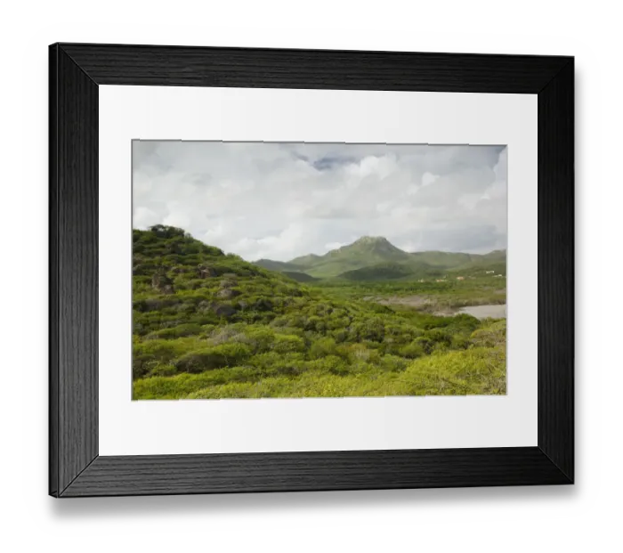 Framed Print : ABC Islands - CURACAO - Northern Curacao: Christoffel National Park - View of Framed Print : ABC Islands - CURACAO - Northern Curacao: Christoffel National Park - View of