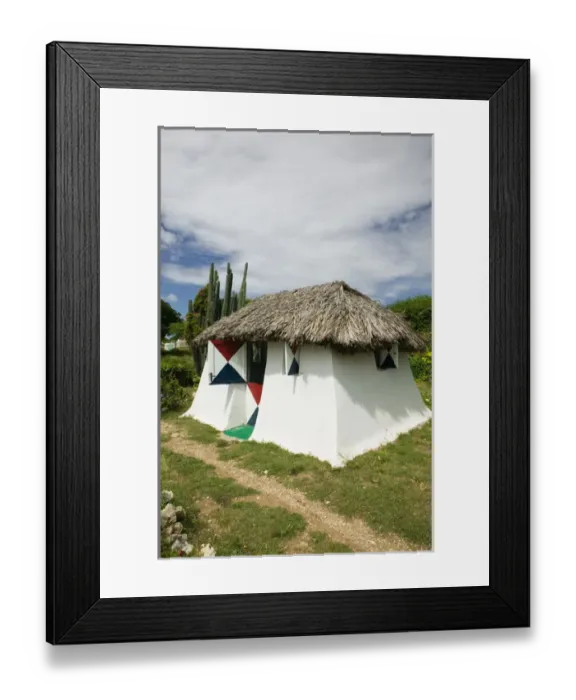 Framed Print : ABC Islands - CURACAO - Westpunt: Small Traditional Curacao House Framed Print : ABC Islands - CURACAO - Westpunt: Small Traditional Curacao House
