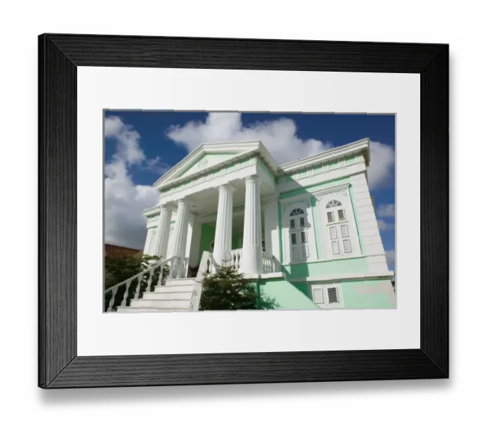 Framed Print : ABC Islands - CURACAO - Willemstad: Punda Harborfront / Curacao Maritime Museum / Framed Print : ABC Islands - CURACAO - Willemstad: Punda Harborfront / Curacao Maritime Museum /