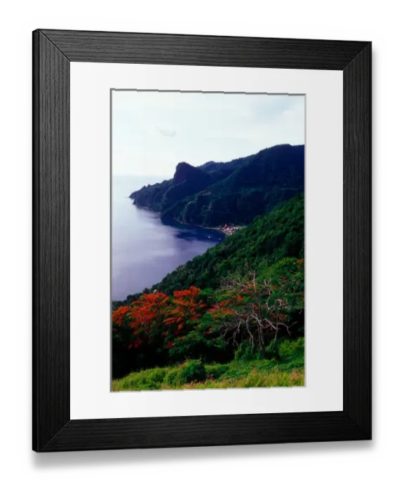Framed Print : Soufriere, Soufriere Bay, Southern Coast, Dominica, Caribbean Framed Print : Soufriere, Soufriere Bay, Southern Coast, Dominica, Caribbean