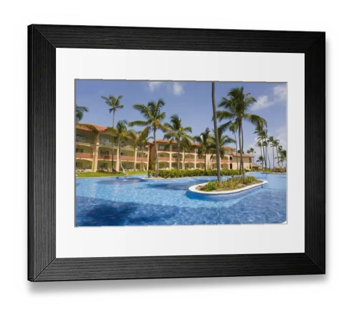 Framed Print : Resort Hotel Zone at Punta Cana