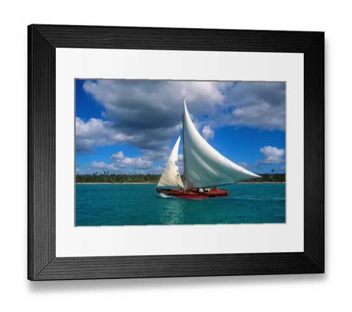Framed Print : Native wooden sailboat, Bayahiba, La Romana Framed Print : Native wooden sailboat, Bayahiba, La Romana