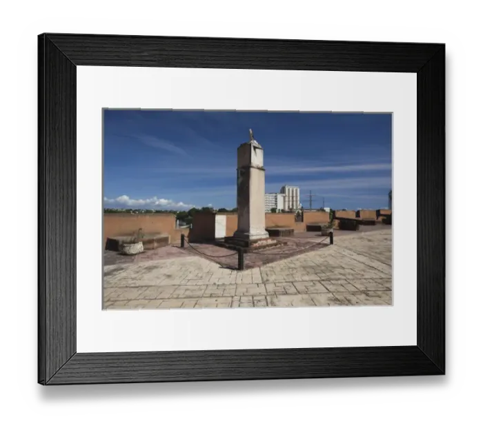 Framed Print : Dominican Republic, Santo Domingo, Zona Colonial, Reloj del Sol, sundial, b. 1753 Framed Print : Dominican Republic, Santo Domingo, Zona Colonial, Reloj del Sol, sundial, b. 1753