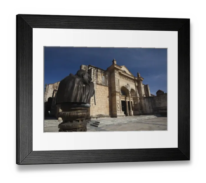 Framed Print : Dominican Republic, Santo Domingo, Zona Colonial, Catedral Primada de America cathedral, b