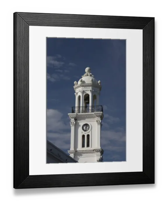 Framed Print : Dominican Republic, Santo Domingo, Zona Colonial, Tower of the Palacio Consistomal