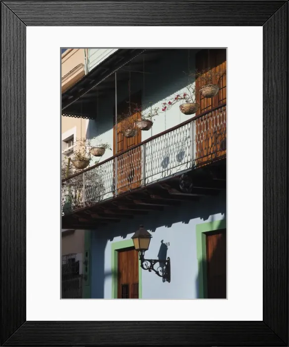 Framed Print : Dominican Republic, Santo Domingo, Zona Colonial, buildings on Calle Hostos