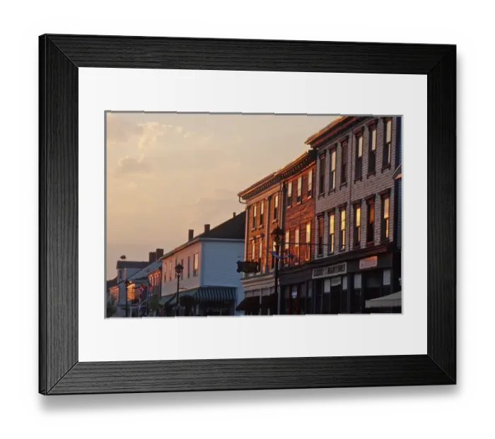 Framed Print : North America, Canada, New Brunswick, St Andrews. The light of the setting sun reflected Framed Print : North America, Canada, New Brunswick, St Andrews. The light of the setting sun reflected