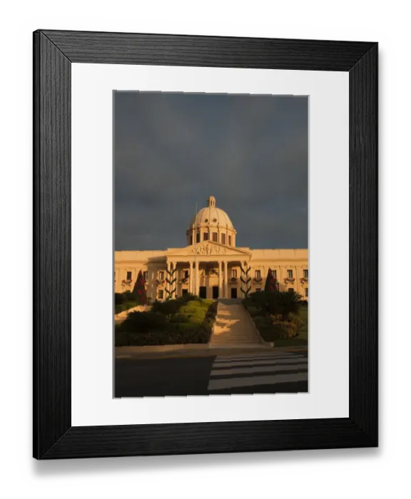 Framed Print : Dominican Republic, Santo Domingo, National Palace Government building, dawn Framed Print : Dominican Republic, Santo Domingo, National Palace Government building, dawn