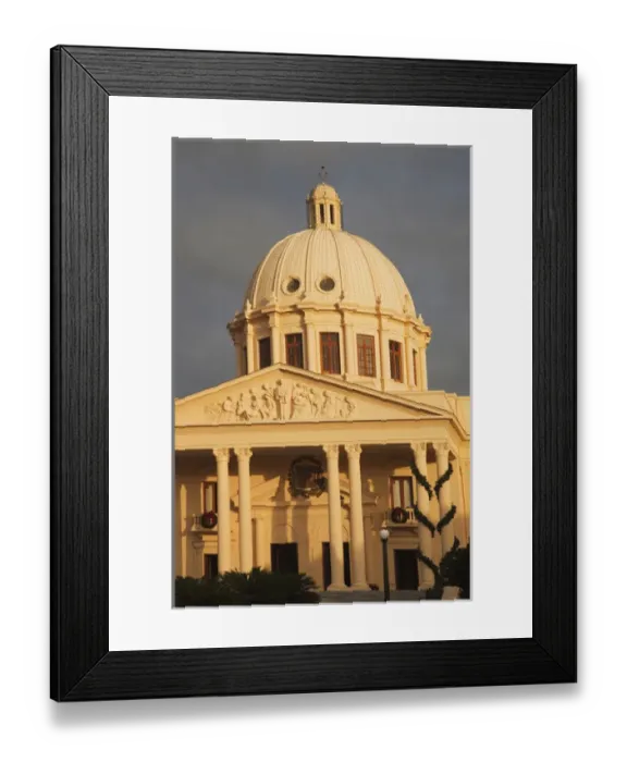 Framed Print : Dominican Republic, Santo Domingo, National Palace Government building, dawn Framed Print : Dominican Republic, Santo Domingo, National Palace Government building, dawn
