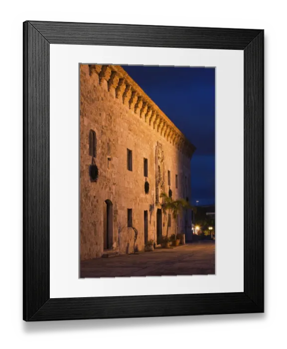 Framed Print : Dominican Republic, Santo Domingo, Zona Colonial, Museo de las Casas Reales, evening Framed Print : Dominican Republic, Santo Domingo, Zona Colonial, Museo de las Casas Reales, evening