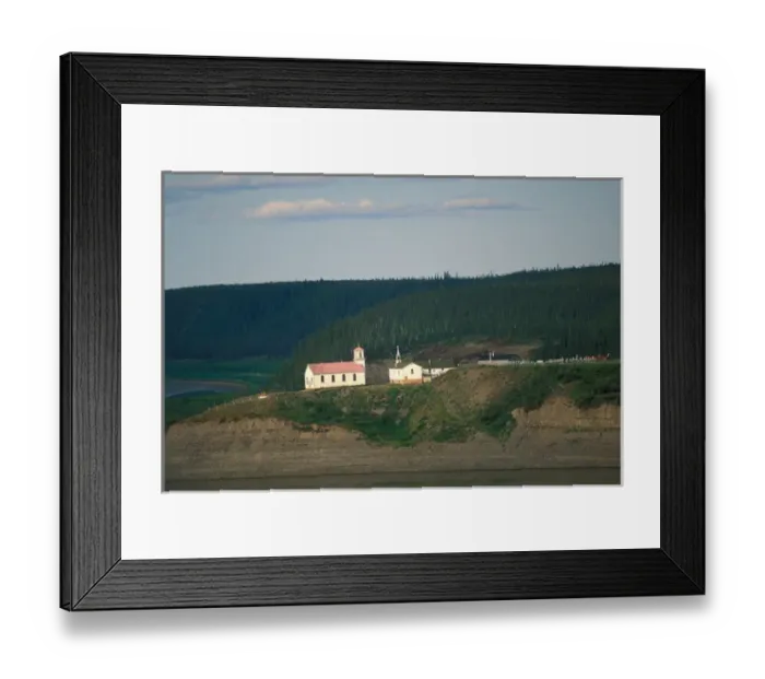 Framed Print : church off the Dempster highway in the Northwest Territories, Canada
