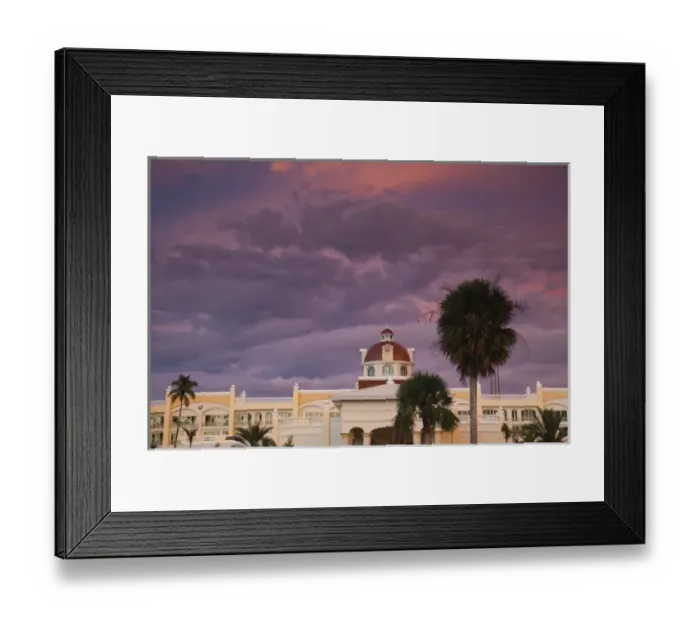 Framed Print : Dominican Republic, Punta Cana Region, Bavaro, Iberostar Grand Hotel, exterior, dusk Framed Print : Dominican Republic, Punta Cana Region, Bavaro, Iberostar Grand Hotel, exterior, dusk