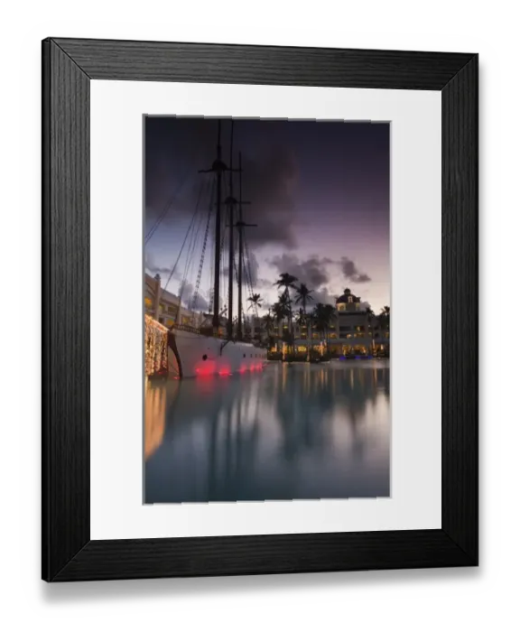 Framed Print : Dominican Republic, Punta Cana Region, Bavaro, Iberostar Grand Hotel, Pool View, evening Framed Print : Dominican Republic, Punta Cana Region, Bavaro, Iberostar Grand Hotel, Pool View, evening