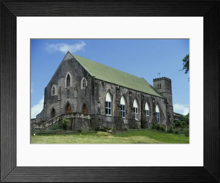 Framed Print : Caribbean, Grenada. Historic angelican church Framed Print : Caribbean, Grenada. Historic angelican church