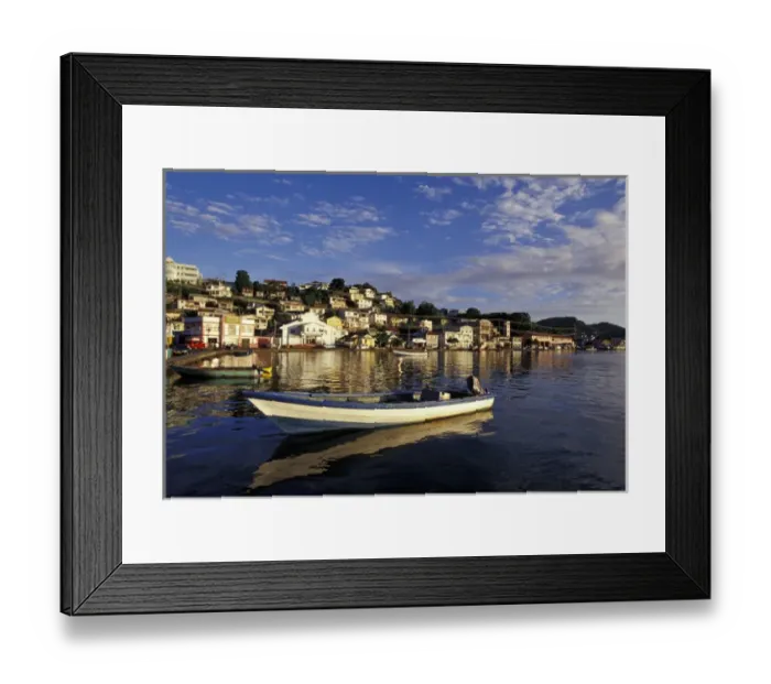 Framed Print : CARIBBEAN, Grenada, St. Georges Boats anchored in harbor Framed Print : CARIBBEAN, Grenada, St. Georges Boats anchored in harbor