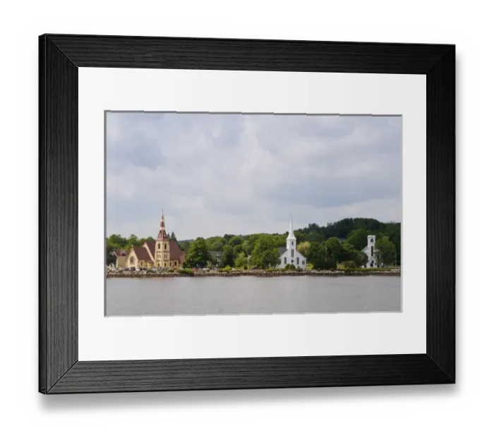 Framed Print : Nova Scotia, Canada. Churches in Mahone Bay Framed Print : Nova Scotia, Canada. Churches in Mahone Bay