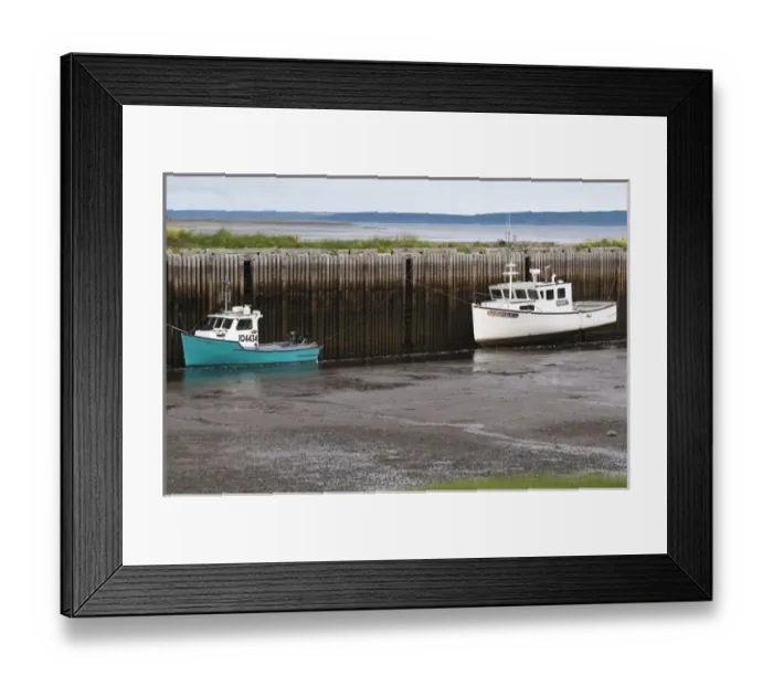 Framed Print : Nova Scotia, Canada. Fishing boats at low tide in Gilberts Cove Framed Print : Nova Scotia, Canada. Fishing boats at low tide in Gilberts Cove