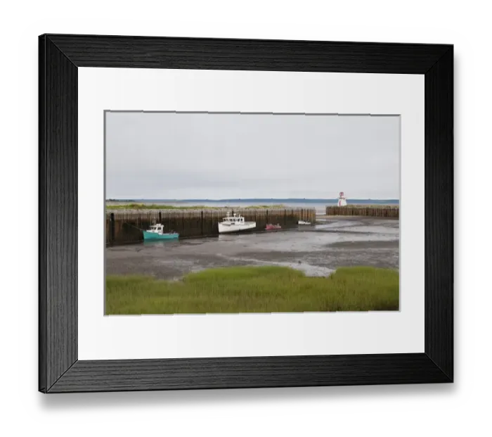 Framed Print : Nova Scotia, Canada. Fishing boats at low tide in Gilberts Cove Framed Print : Nova Scotia, Canada. Fishing boats at low tide in Gilberts Cove