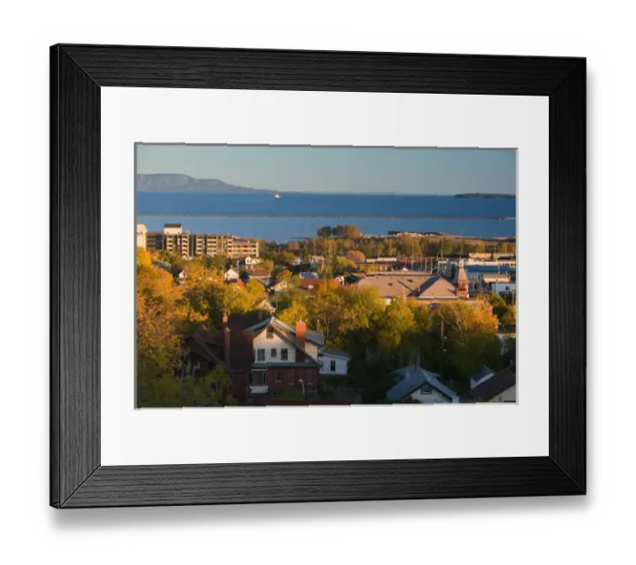 Framed Print : CANADA-Ontario-Thunder Bay: Town View from Hillcrest Park  /  Sunset