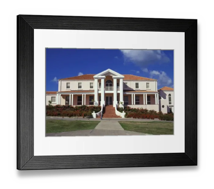 Framed Print : Caribbean, Grenada. St. Georges University School of Medicine campus