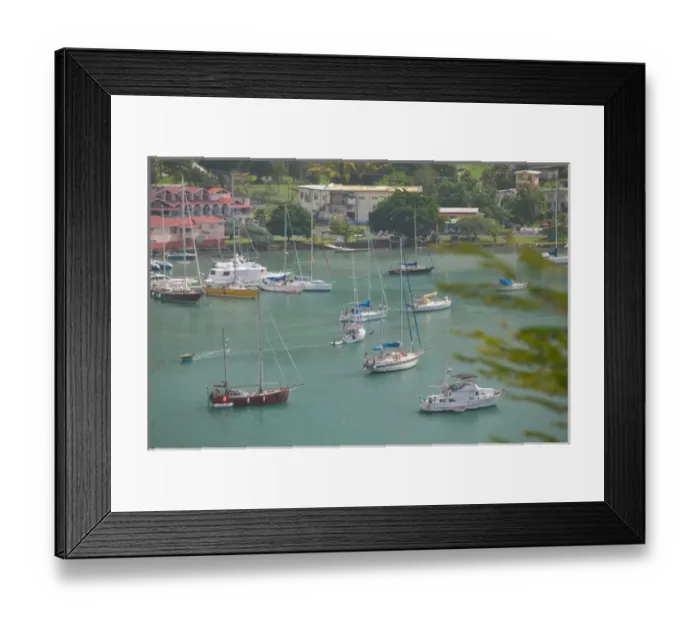 Framed Print : Caribbean, GRENADA, St. Georges Yacht Marina on The Lagoon, St