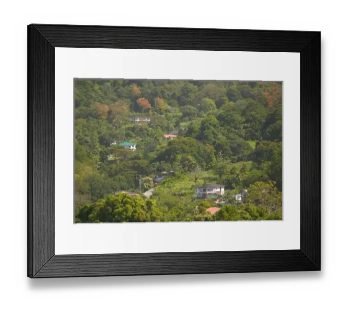 Framed Print : Caribbean, GRENADA, Interior, Willis Village View Framed Print : Caribbean, GRENADA, Interior, Willis Village View