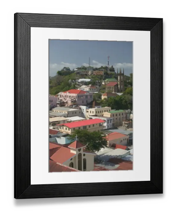 Framed Print : Caribbean, GRENADA, St. Georges Fort George View from Parliament Framed Print : Caribbean, GRENADA, St. Georges Fort George View from Parliament