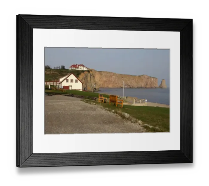 Framed Print : Canada, Quebec, Perce. St. Lawrence River, Perce Rock. IMAGE RESTRICTED: Not available
