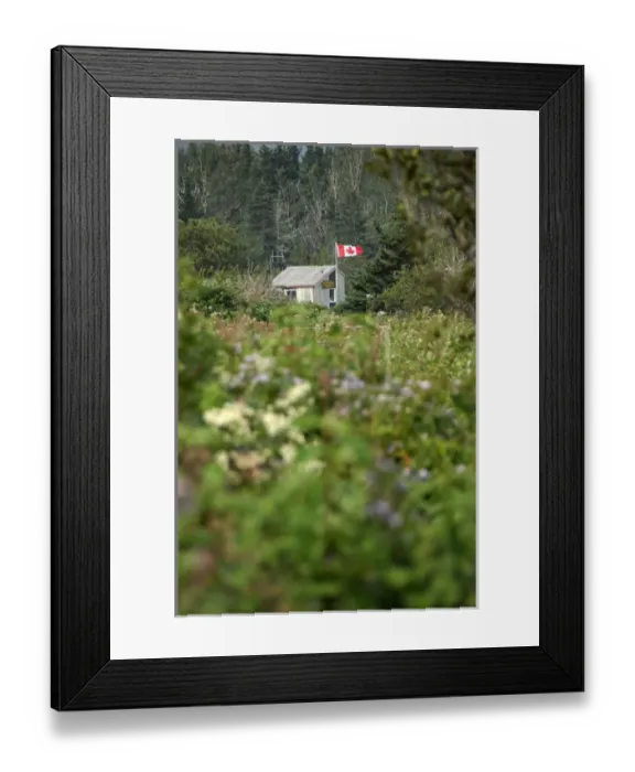 Framed Print : Canada, Quebec, Gaspe, Gulf of St. Lawrence. Forillon National Park, Ranger Station Framed Print : Canada, Quebec, Gaspe, Gulf of St. Lawrence. Forillon National Park, Ranger Station
