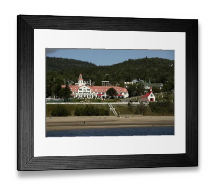 Framed Print : Canada, Quebec, Tadoussac. Historic red & white Hotel Tadoussac, c. 1864. IMAGE RESTRICTED Framed Print : Canada, Quebec, Tadoussac. Historic red & white Hotel Tadoussac, c. 1864. IMAGE RESTRICTED